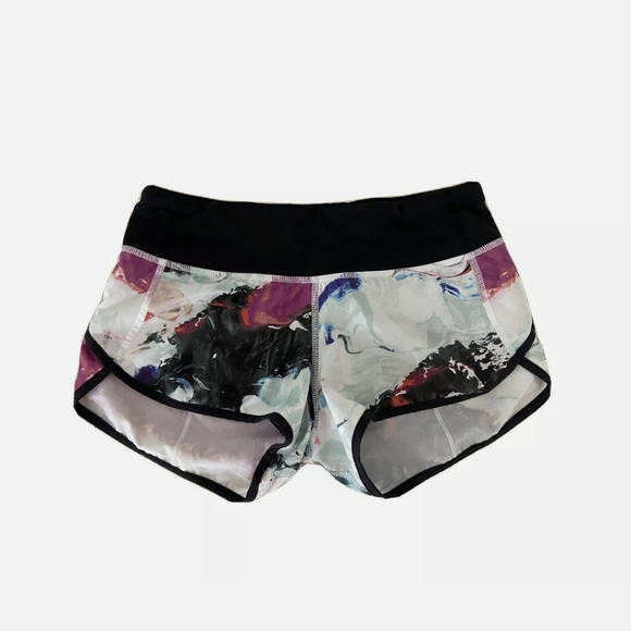 🥳HP🥳Lululemon Pigment Multi/Black Shorts Pink Black - Picture 4 of 13